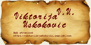 Viktorija Uskoković vizit kartica